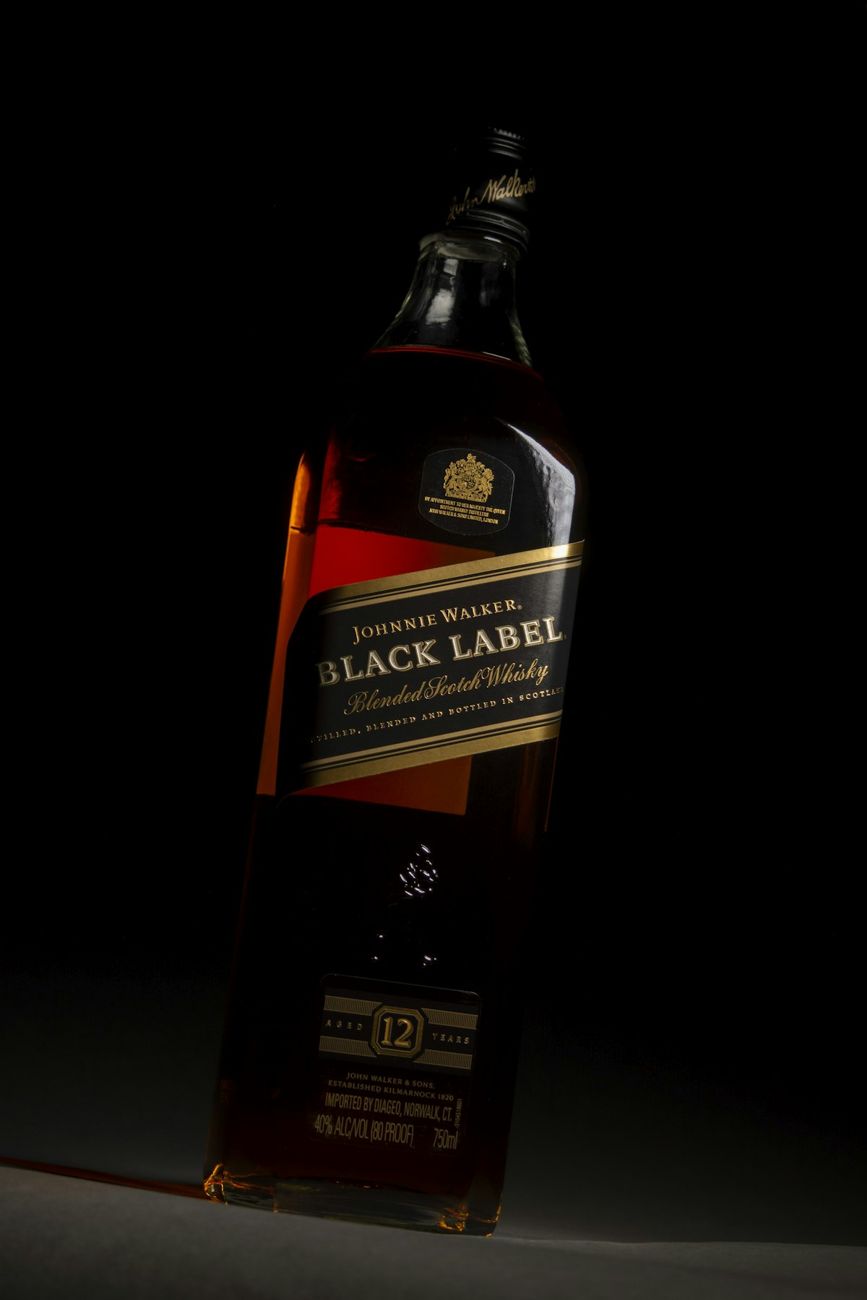 Whiskey bottle detail